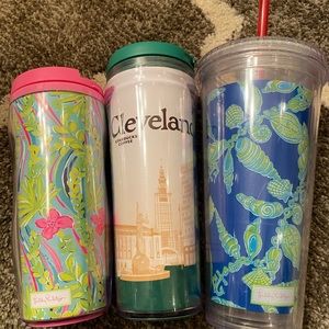 Lily Pulitzer and Starbucks thermos